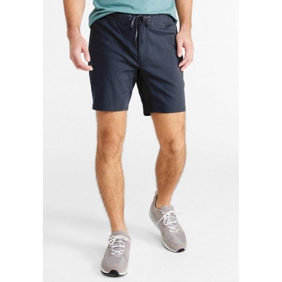 LL Bean Explorer Ripstop Shorts Mens 3XL Navy Blue Snap Elastic Waist Drawstring - Picture 1 of 11